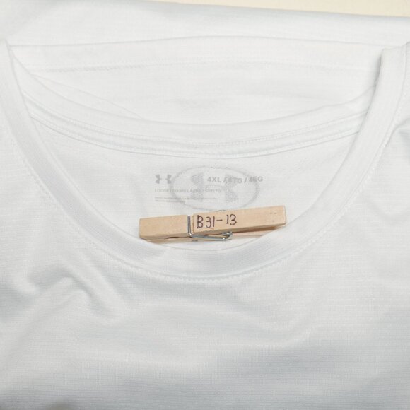 Under Armour Performance Loose Crewneck T-Shirt Men's Size 4XL White Workout EUC - Picture 3 of 5